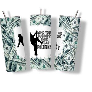 Funny-Need Money For Gas 20 oz Skinny Tumbler Stainless Steel